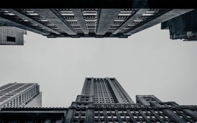 Architettura e skyscrapers, tendere al cielo